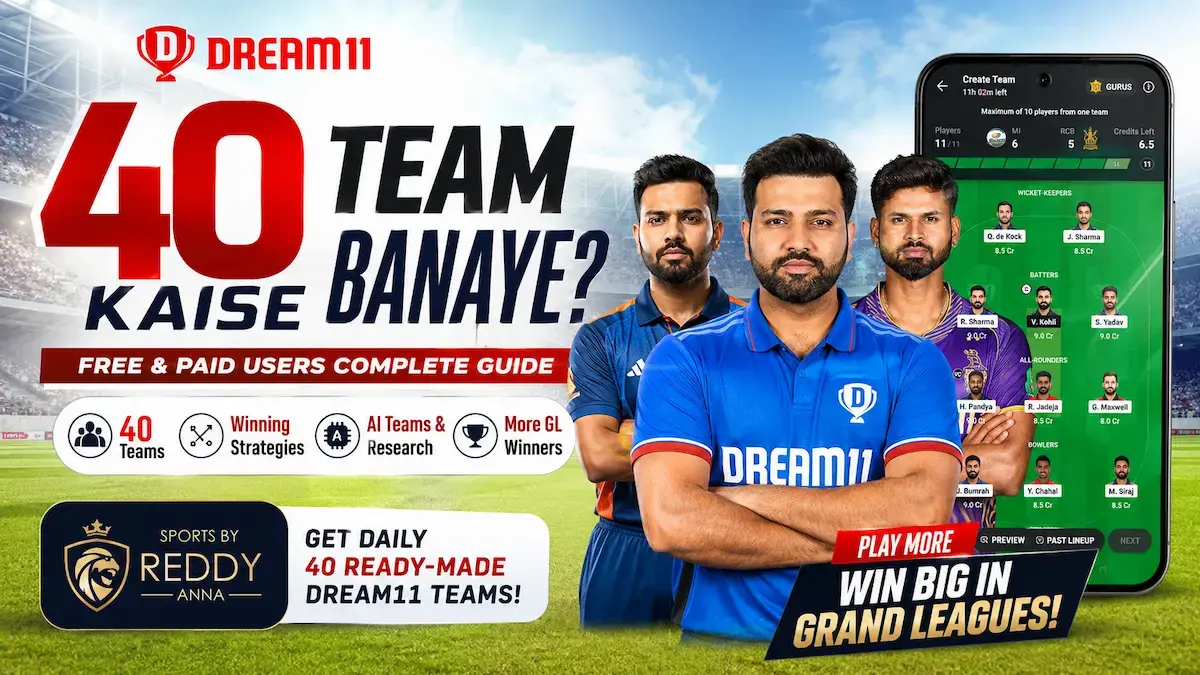 Dream11 mei 40 team kaise banaye
